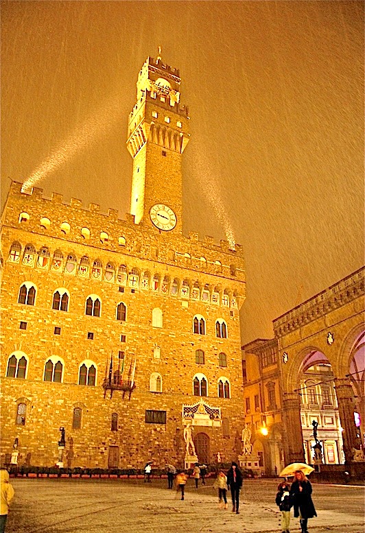 Palazzo Vecchio in the snow Palazzo Vecchio in the snow